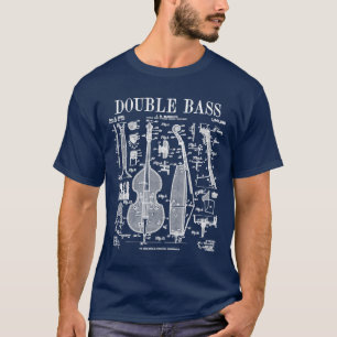 Kontrabassspieler Bassist Musikinstrument Vint T-Shirt