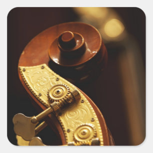 Kontrabassspindelkasten 2 quadratischer aufkleber