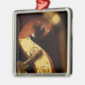 Kontrabassspindelkasten 2 silbernes ornament (Links)