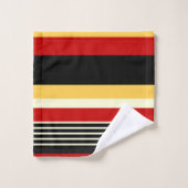 Kontragelb mit Rot Badhandtuch Set (Waschlappen)