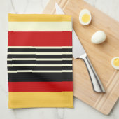 Kontragelb mit Rot Geschirrtuch (Viertel Falte)