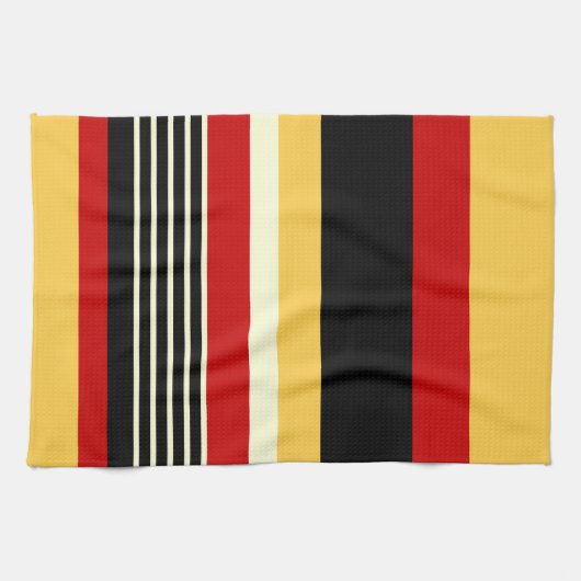 Kontragelb mit Rot Geschirrtuch (Horizontal)