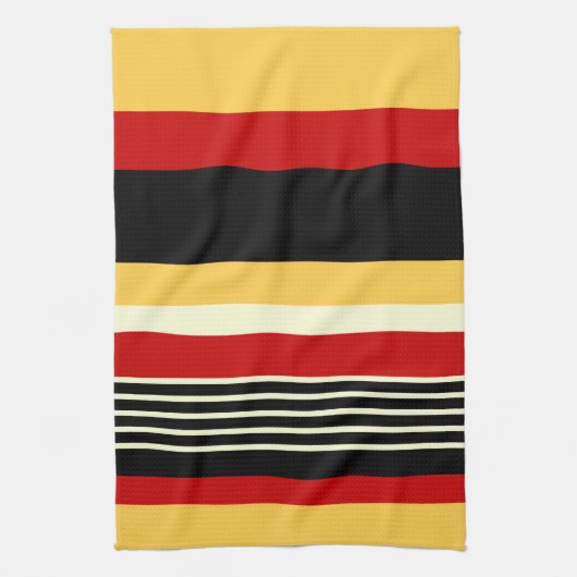 Kontragelb mit Rot Geschirrtuch (Vertikal)