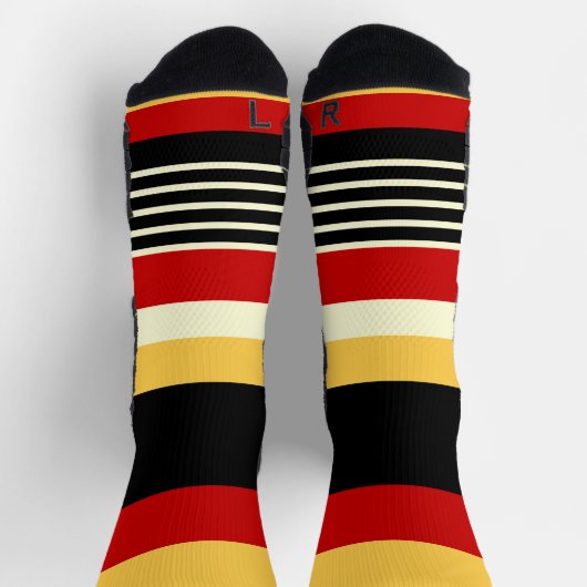 Kontragelb mit Rot Socken (Oben)