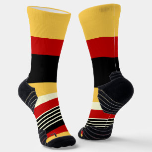 Kontragelb mit Rot Socken