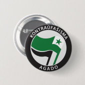 Kontraress faŝ isma-agado Esperanto Button (Vorne & Hinten)