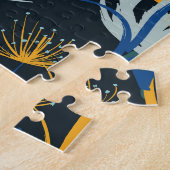 Kontrast Blütenbürste: Schwarz Nahtlos Puzzle (Seite)