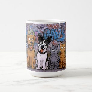 Kontrast für Graffiti-Heimtiere Kaffeetasse