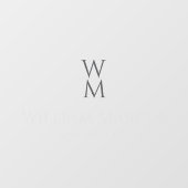 Kontrast-Monogramm Fensteraufkleber (Blatt)