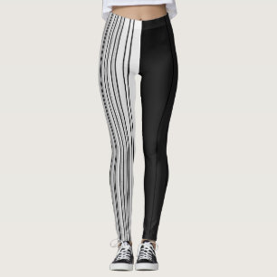 Kontrast und Streifen von Metallbändern Leggings