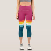 Kontrast Vintag Capri Leggings (Vorderseite)