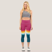 Kontrast Vintag Capri Leggings (Vorderseite)