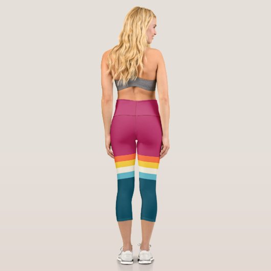 Kontrast Vintag Capri Leggings (Rückseite)
