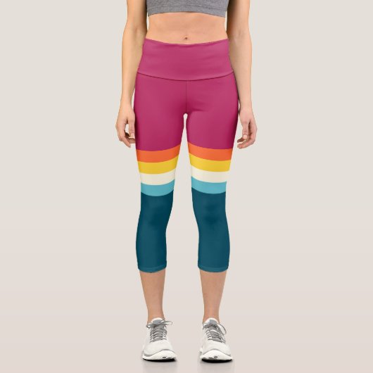 Kontrast Vintag Capri Leggings (Vorderseite)