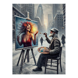 Kontrast zu Welten - Die Vision des Malers Poster