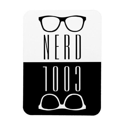 Kontrastdarstellung von coolen Nerds Magnet (Vertikal)