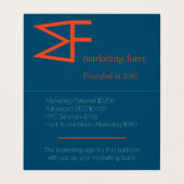 Kontrastfarben Beruflich Visitenkarten (Innenseite Aufgefaltet)