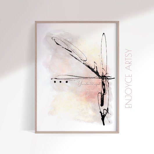 Kontrastfarbene Aquarellfarben abstrakte Wandkunst Poster