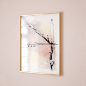 Kontrastfarbene Aquarellfarben abstrakte Wandkunst Poster