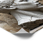 Kontrastierende Gips- und Obsidianbüsten Poster (Ecke)