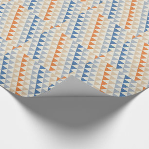Kontrastierendes blaues orange und weißes geschenkpapier