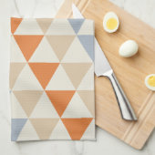 Kontrastierendes blaues orange und weißes geschirrtuch (Viertel Falte)