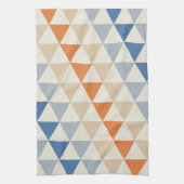 Kontrastierendes blaues orange und weißes geschirrtuch (Vertikal)