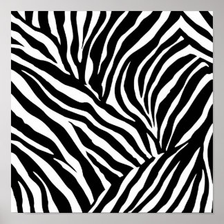 Kontrastreiches Zebrastreifen-Farbseiten-Template Poster