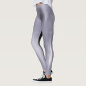 Kontratraste schwarz-weiß glänzende Formen Leggings (Links)