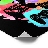 Kontrolle Alle Gamer Video Game Lover Controller N Poster (Ecke)