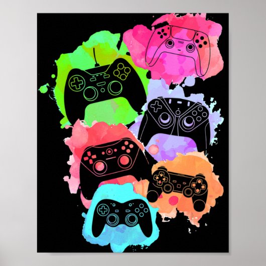 Kontrolle Alle Gamer Video Game Lover Controller N Poster (Vorne)