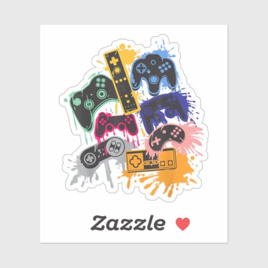 Kontrolle aller Things Video Game Controller T-shi Aufkleber (Blatt)