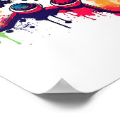 Kontrolle aller Videospielcontroller-Gamer Poster (Ecke)