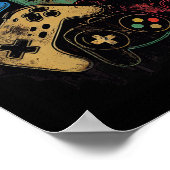 Kontrolle aller Videospielcontroller-Gamer Poster (Ecke)
