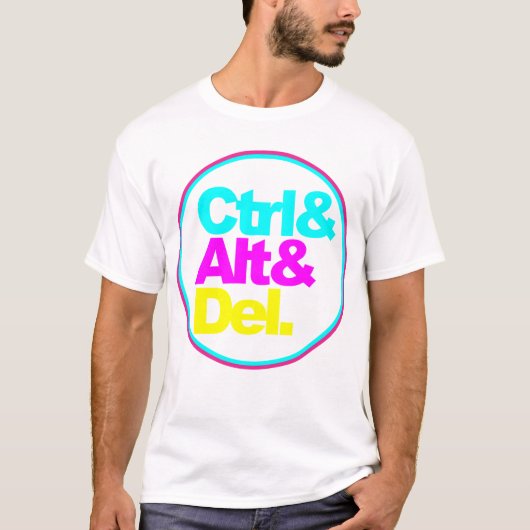 Kontrolle Alt Del, Typografie T - Shirt (Vorderseite)