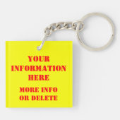 KONTROLLE ANZEIGEN SCHLÜSSELANHÄNGER (Rückseite)