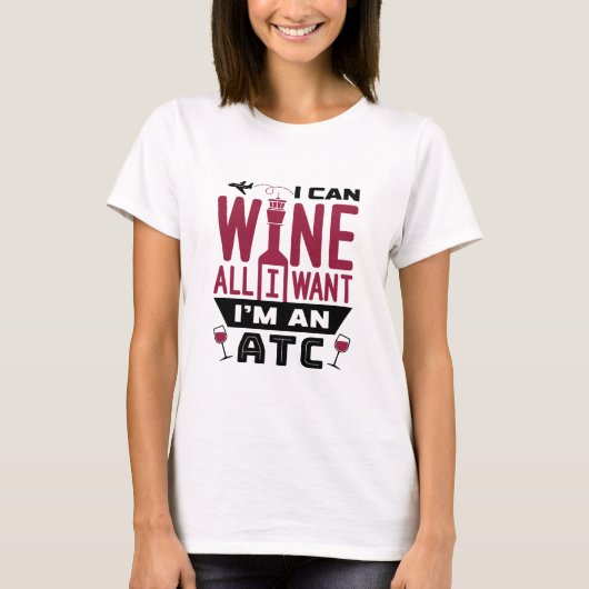 Kontrolle ATC Funny Wine T-Shirt (Vorderseite)