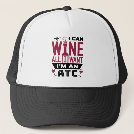 Kontrolle ATC Funny Wine Truckerkappe (Vorderseite)