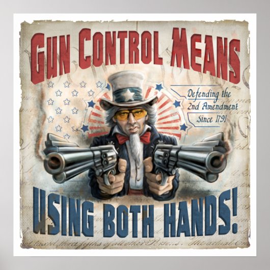 Kontrolle bedeutet, zwei Hände zu verwenden Poster (Vorne)