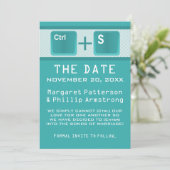 Kontrolle der Computerschlüssel Save the Date, Aqu Save The Date (Stehend Vorderseite)