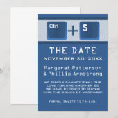 Kontrolle der Computerschlüssel Save the Date, bla Date (Vorne/Hinten)