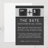 Kontrolle der Computerschlüssel Save the Date, gra Date (Vorne/Hinten)