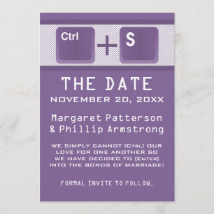 Kontrolle der Computerschlüssel Save the Date, Lil Date