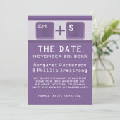 Kontrolle der Computerschlüssel Save the Date, Lil Date (Stehend Vorderseite)