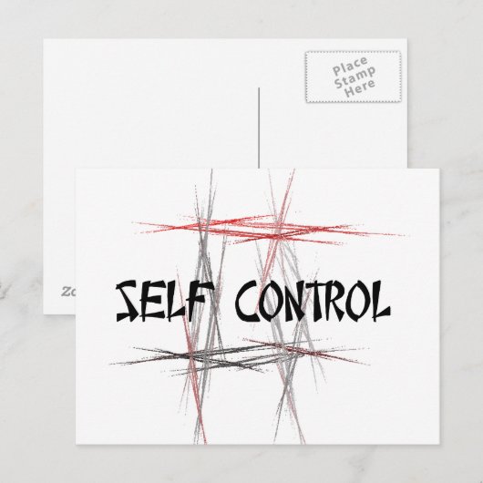 Kontrolle der Kampfkunst Postkarte (Vorne/Hinten)