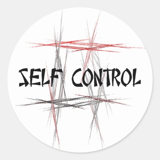 Kontrolle der Kampfkunst Runder Aufkleber (Vorderseite)