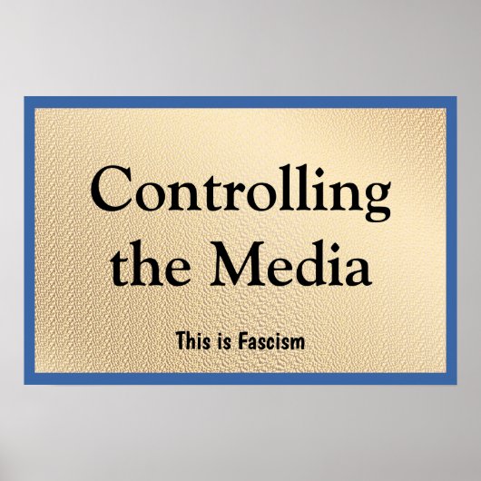 Kontrolle der Medien Poster (Vorne)