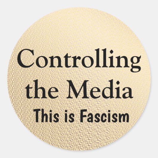Kontrolle der Medien Runder Aufkleber (Vorderseite)