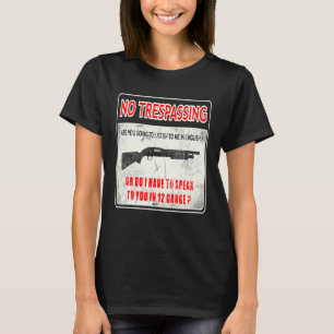 Kontrolle des Gun-No-Trespassing-2. T-Shirt