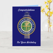 Kontrolle des Luftverkehrs Geburtskarte Karte (Gelbe Blume)